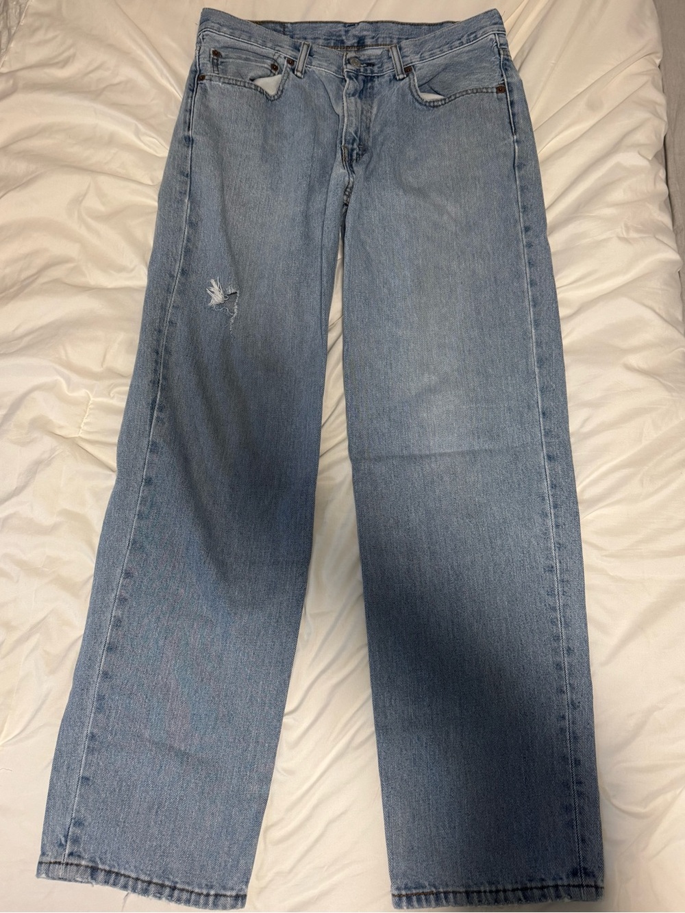 Levi's Light Blue Denim Straight Jeans